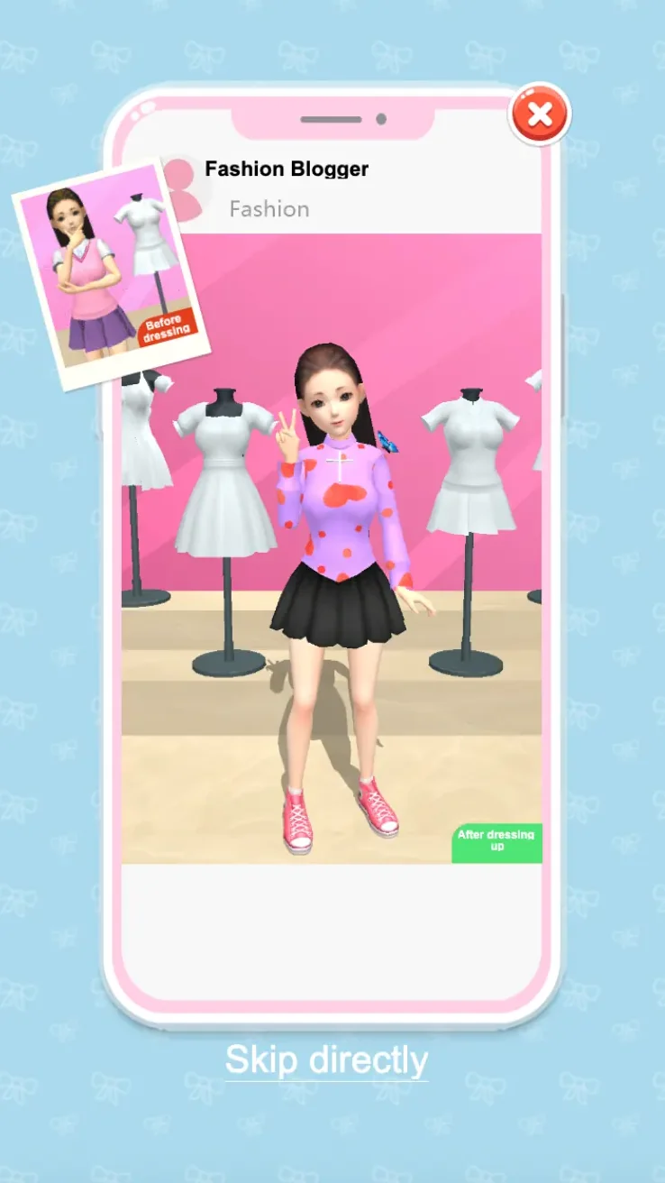 Fashion Blogger post showing the girl before and after dressing