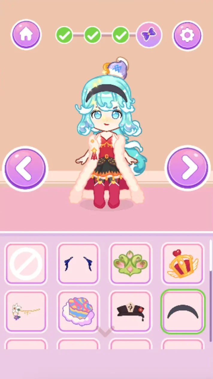 Aqua-haired princess with a plain black headband selected