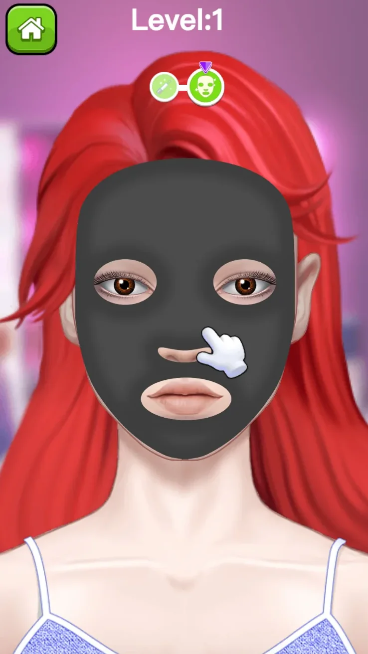 Black peel-off face mask in Makeup Aritst Level 1