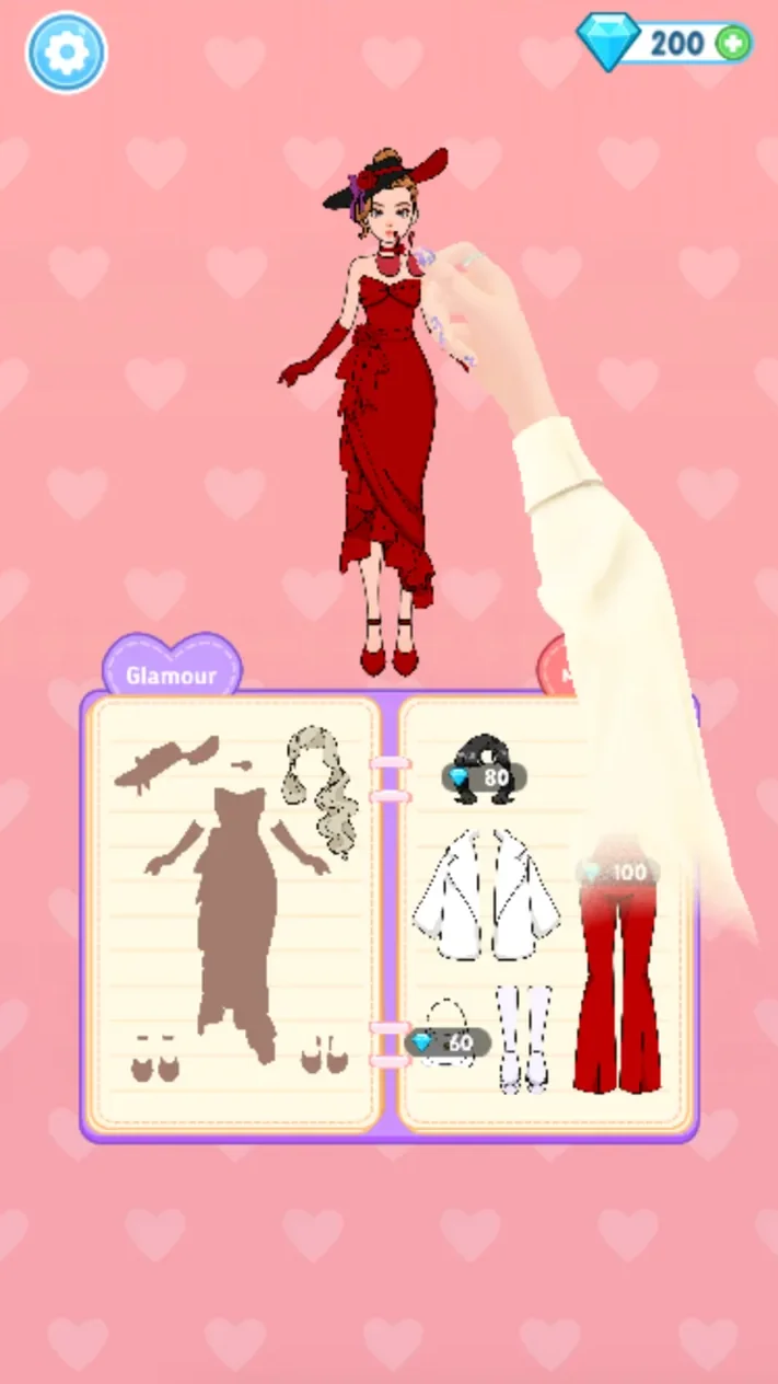 Red Glamour example outfit above the Contest wardrobe diary