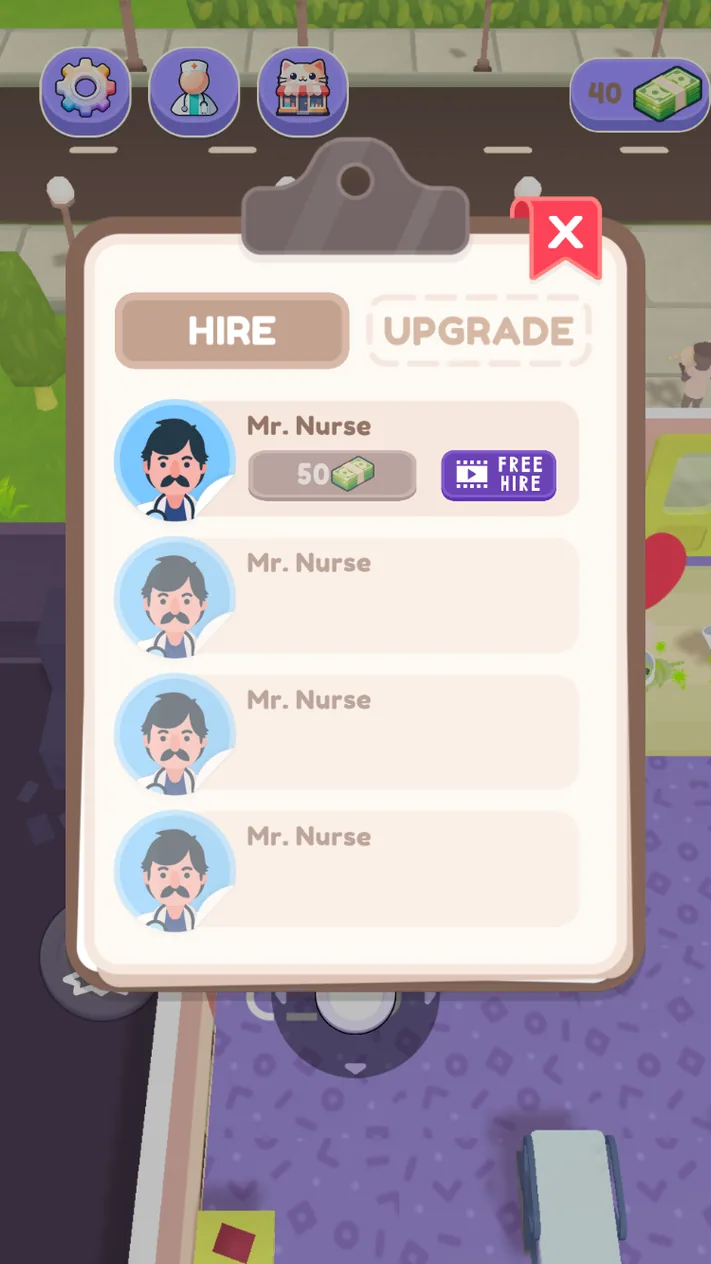 Pet Home Hospital Hire panel offering Mr Nurse for cash or an ad