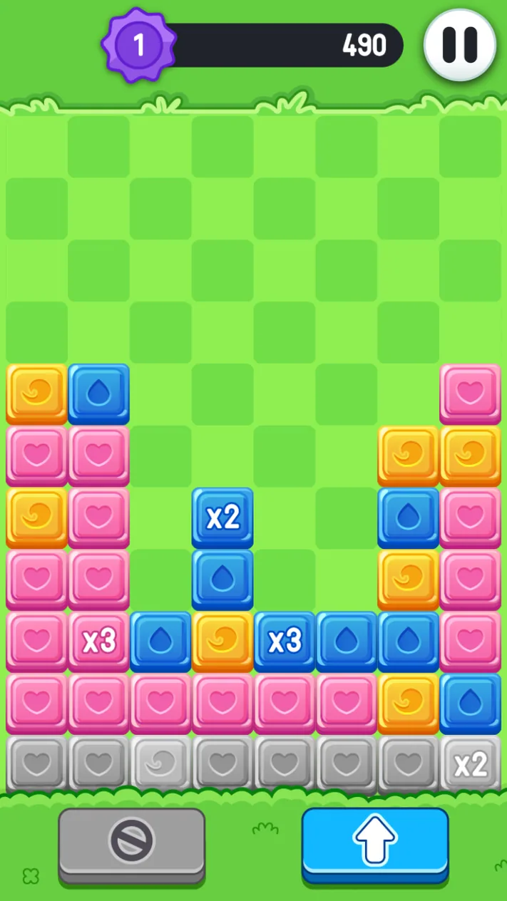 Pets Rush Level 1 opening board with colored connected tiles