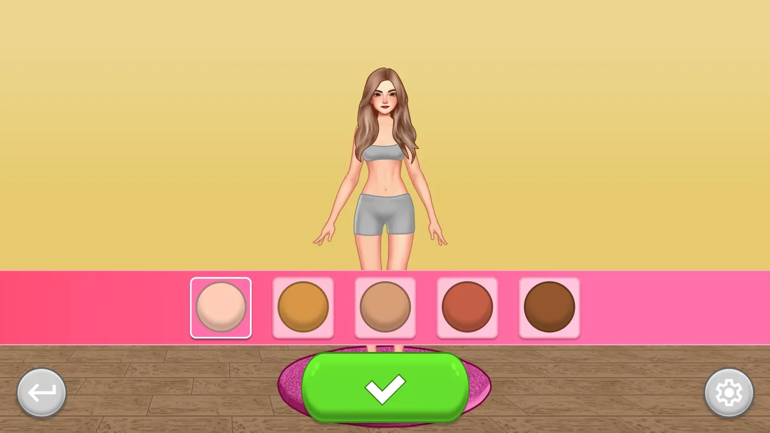 Star Blogger skin tone selector displayed across a landscape browser window