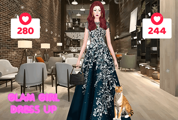 Glam Girl Dress Up And Makeover game artwork background