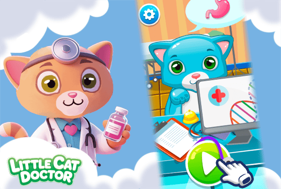 Kitty Cat Doctor game artwork background