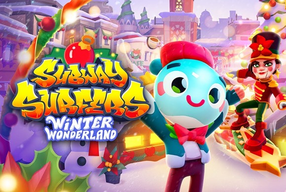 Subway Surfers Winter game artwork background