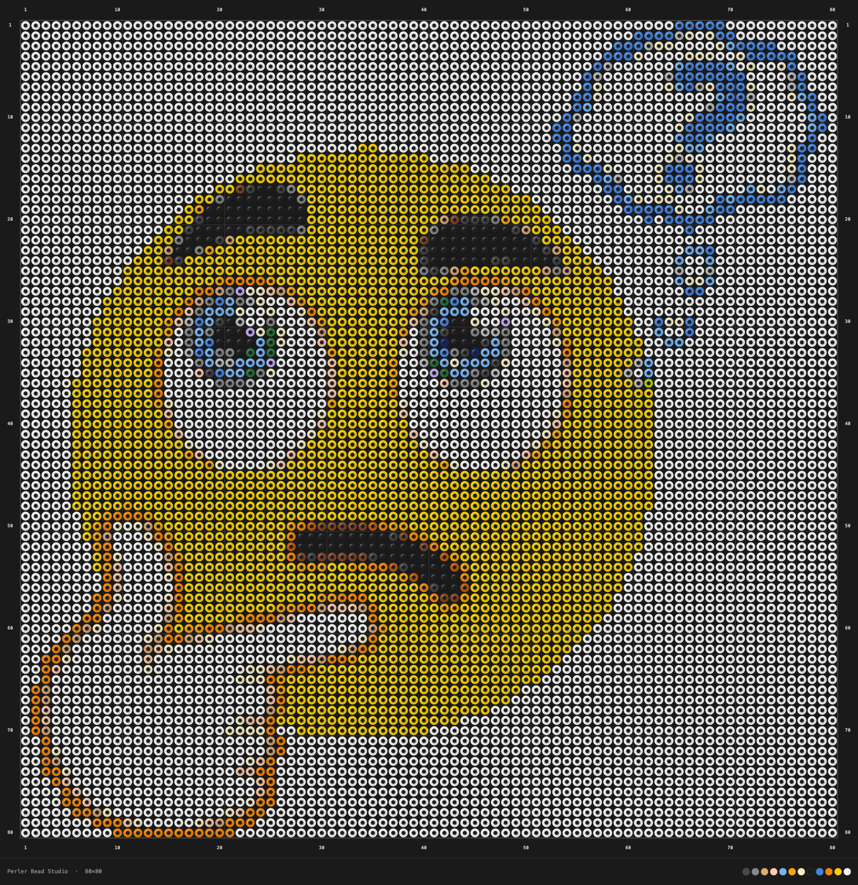 Artisan Yuko's perler bead creation